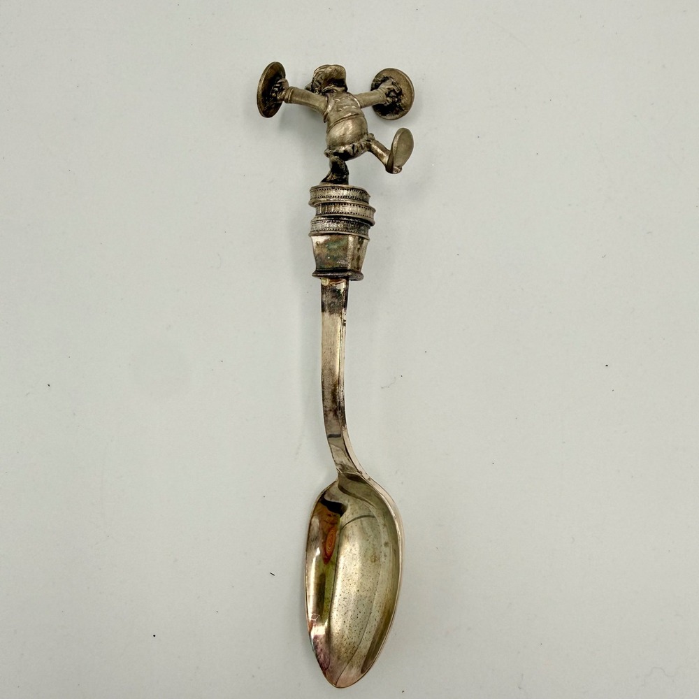 Vintage 1980s Disney Donald Duck Symbols Pewter Silver Plated Collector Spoon